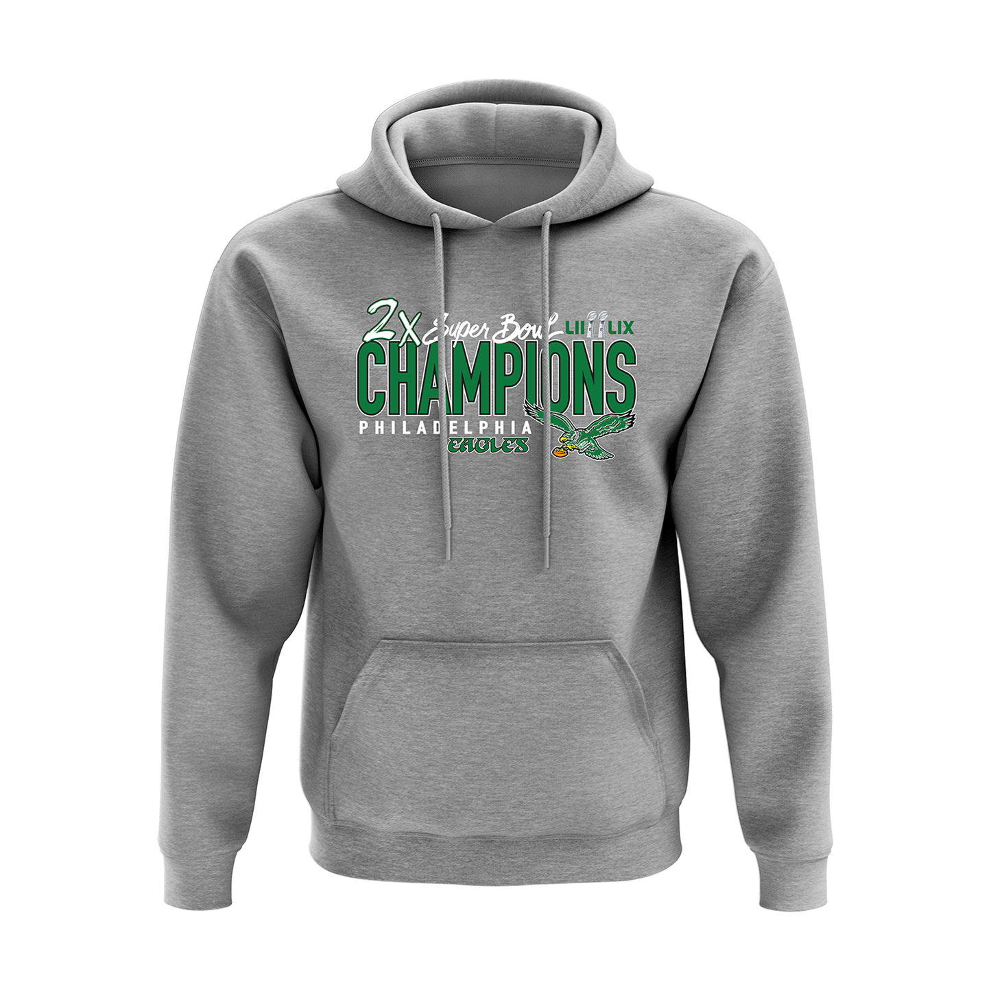RETRO EAGLES 2X SUPER BOWL CHAMPIONS HOODIE