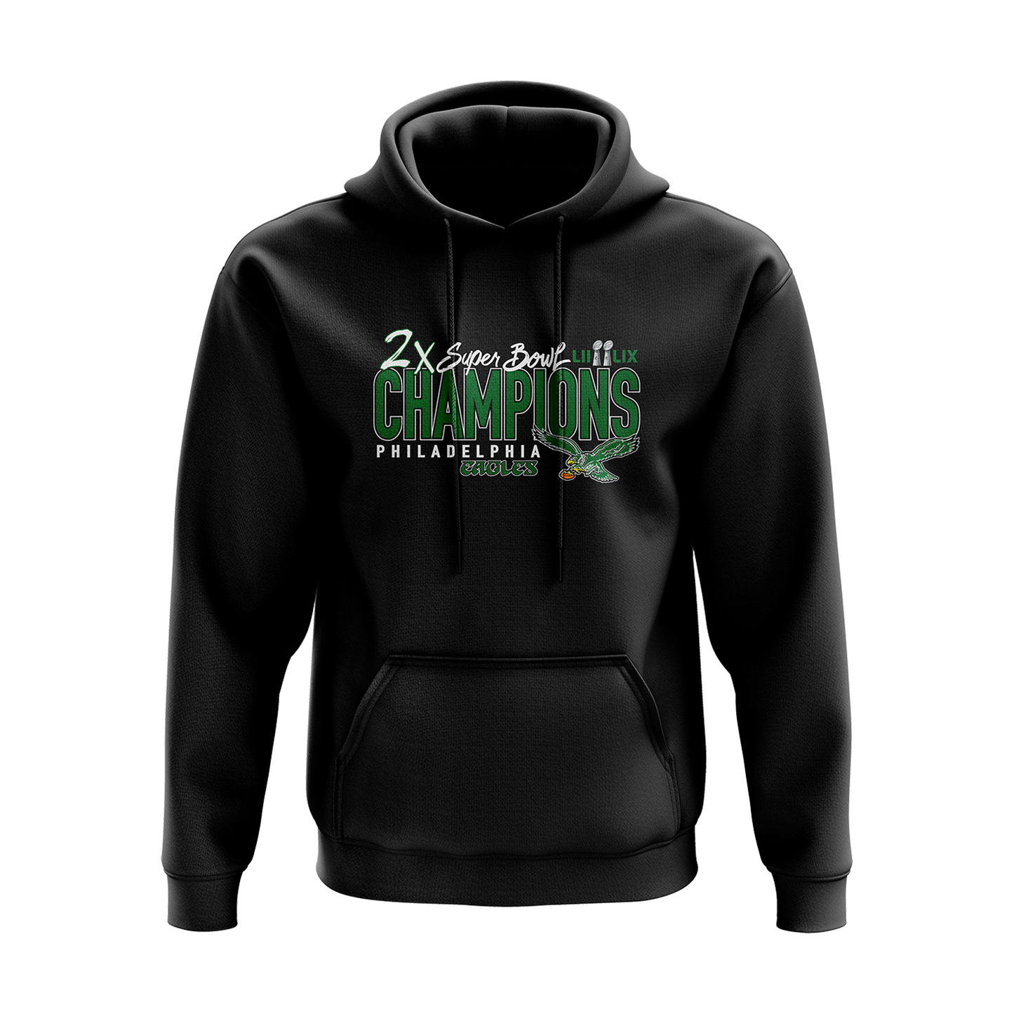 RETRO EAGLES 2X SUPER BOWL CHAMPIONS HOODIE